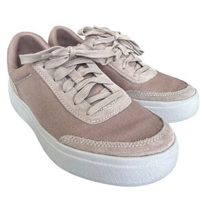 Kizik Prauge Womens Shoes 7 Mauve Sneakers Canvas Tenniscore Comfort Cushioned